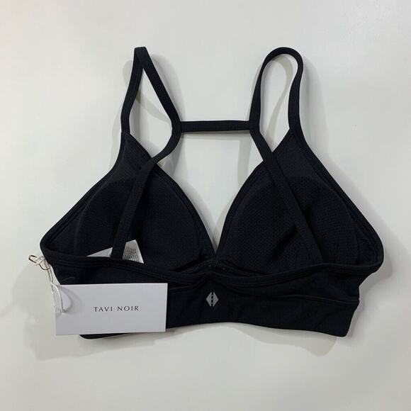 Tavi Noir Studio Sports Bra Women XS Extra Small Ebony Padded Low Impact Support - Picture 3 of 14